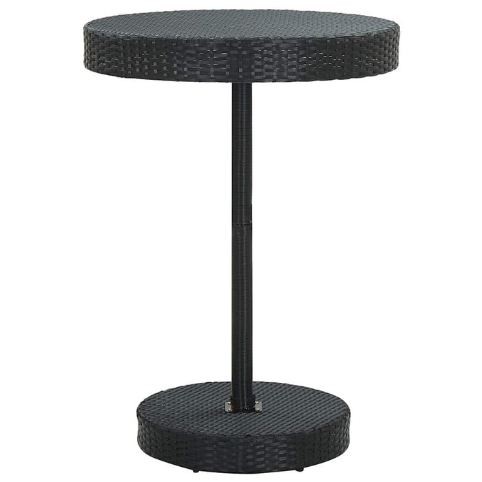 Set mobilier bar de grădină cu perne, 5 piese, negru, poliratan WALTI