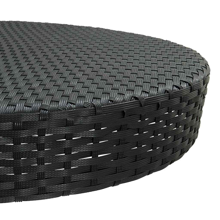 Set mobilier bar de grădină cu perne, 5 piese, negru, poliratan WALTI