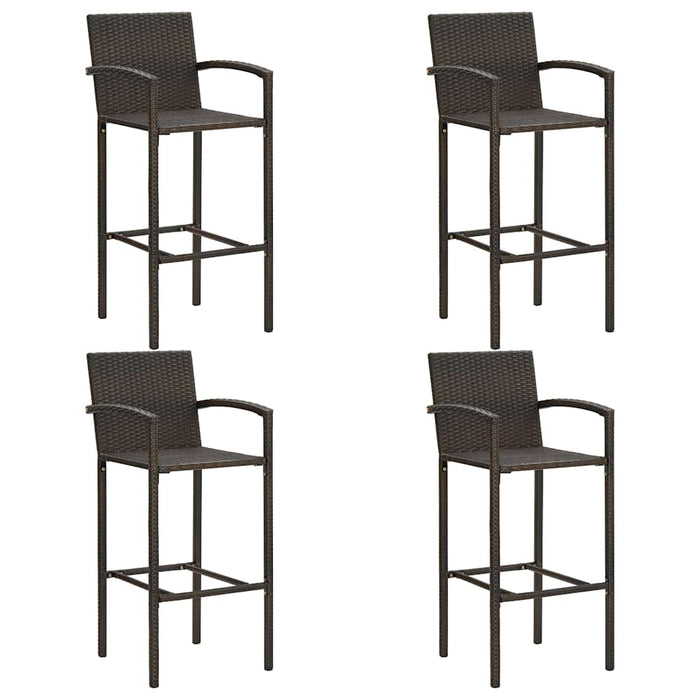 Set mobilier bar de grădină, 5 piese, maro, poliratan WALTI
