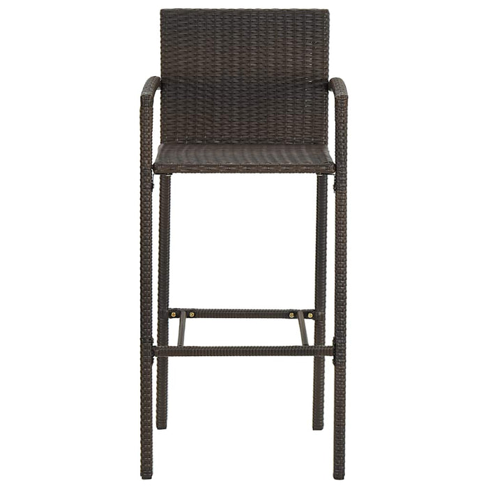 Set mobilier bar de grădină, 5 piese, maro, poliratan WALTI