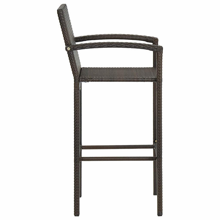 Set mobilier bar de grădină, 5 piese, maro, poliratan WALTI