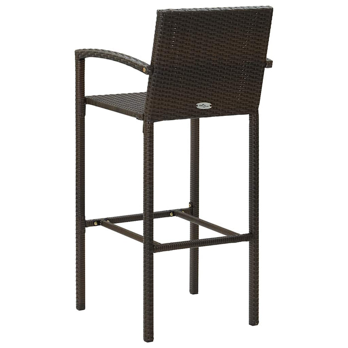 Set mobilier bar de grădină, 5 piese, maro, poliratan WALTI