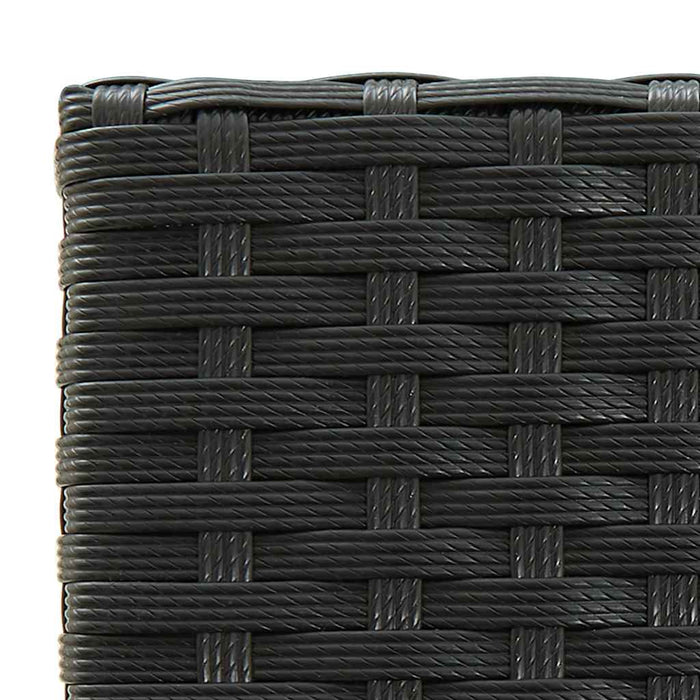 Set mobilier bar de grădină, 5 piese, negru, poliratan WALTI