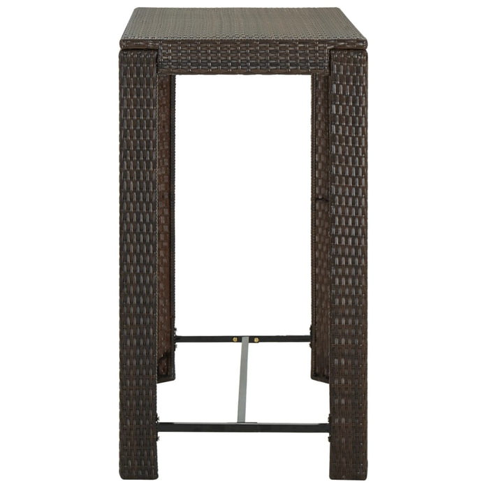 Set mobilier bar de grădină cu perne, 5 piese, maro, poliratan WALTI