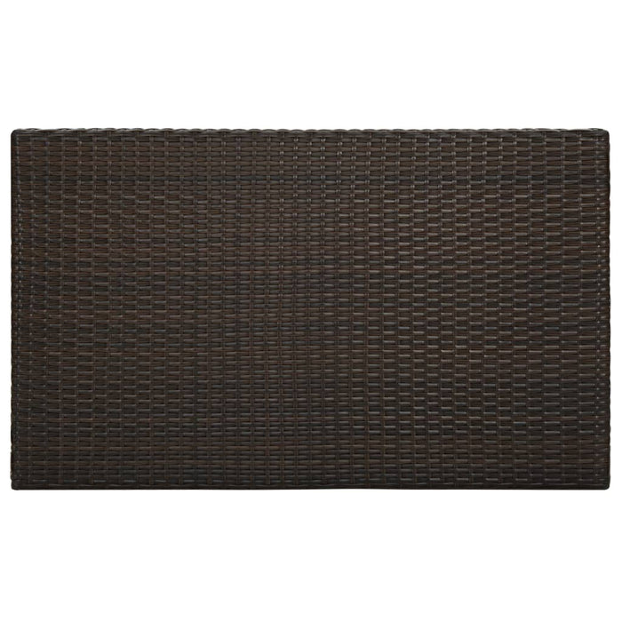 Set mobilier bar de grădină cu perne, 5 piese, maro, poliratan WALTI