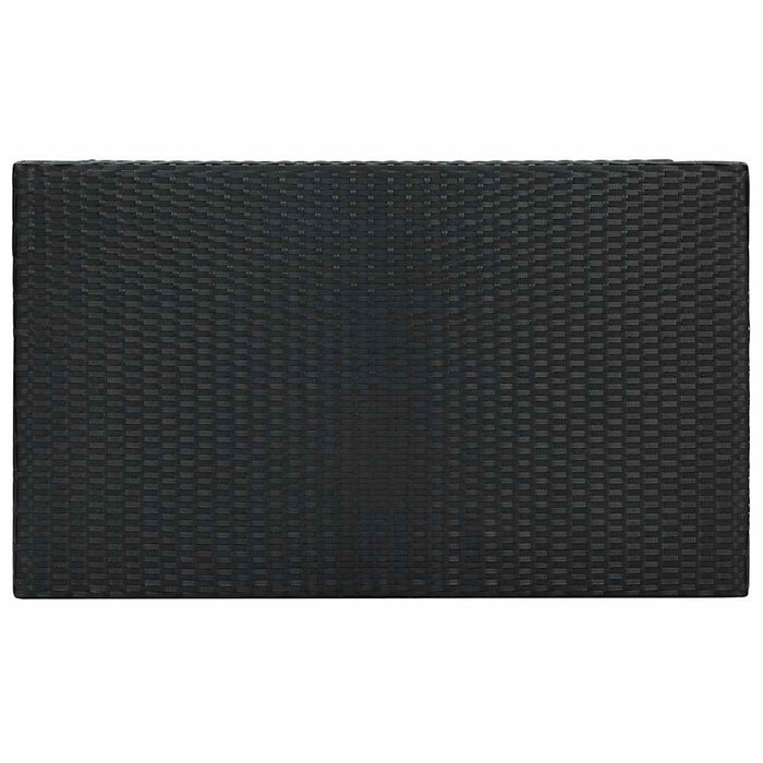 Set mobilier bar de grădină cu perne, 5 piese, negru, poliratan WALTI
