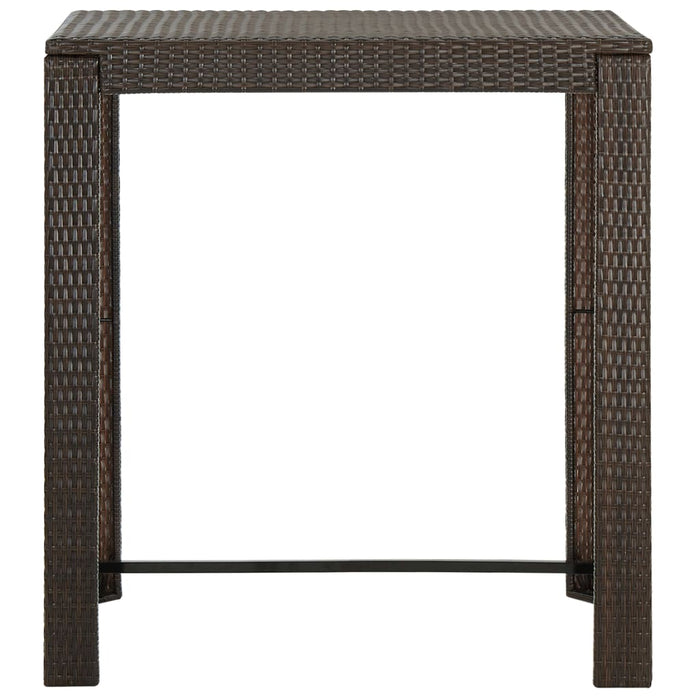 Set mobilier bar de grădină cu perne, 7 piese, maro, poliratan WALTI