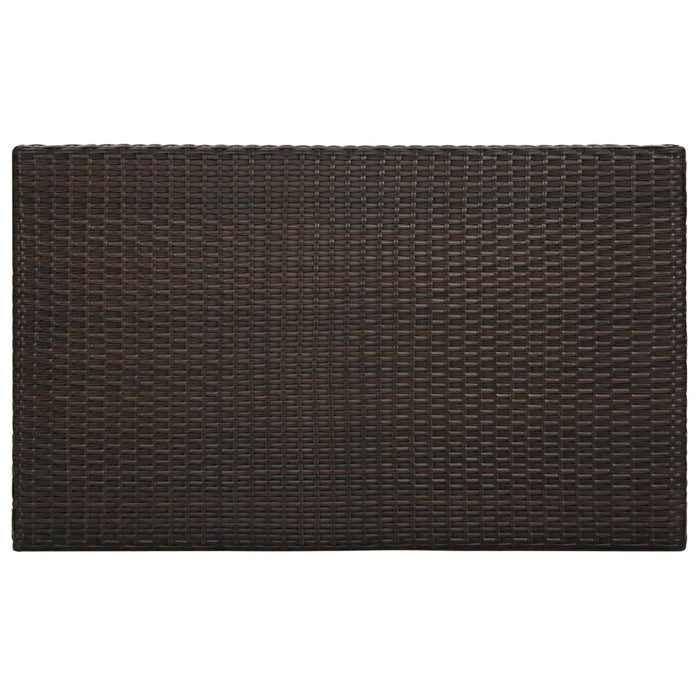 Set mobilier bar de grădină cu perne, 7 piese, maro, poliratan WALTI