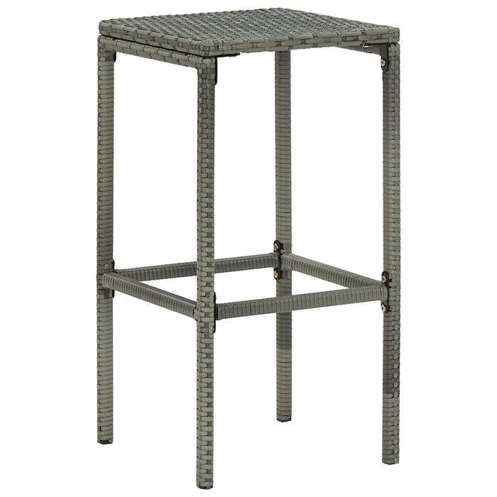 Set mobilier bar de grădină cu perne, 7 piese, gri, poliratan - WALTI WALTI