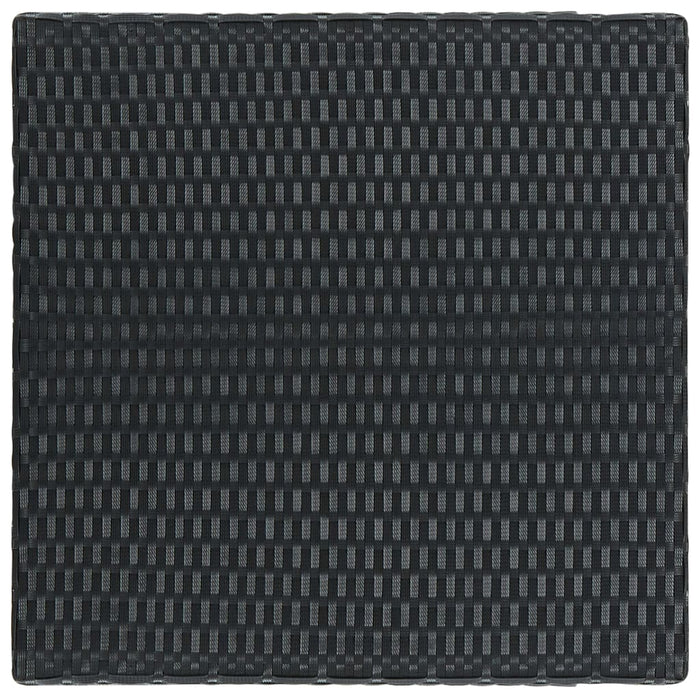 Set bar de exterior, cu perne, 3 piese, negru, poliratan WALTI