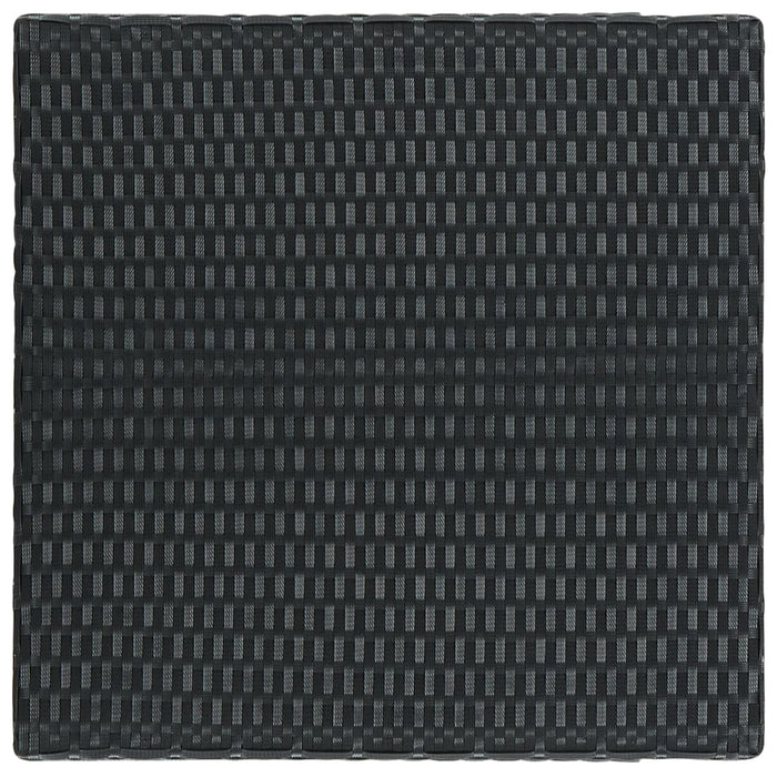 Set mobilier bar exterior cu perne, 5 piese, negru, poliratan WALTI