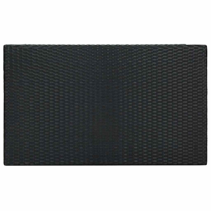 Set mobilier bar de exterior cu perne, 7 piese, negru poliratan WALTI