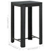 Set bar exterior cu cotieră, 5 piese, negru, poliratan - WALTI WALTI