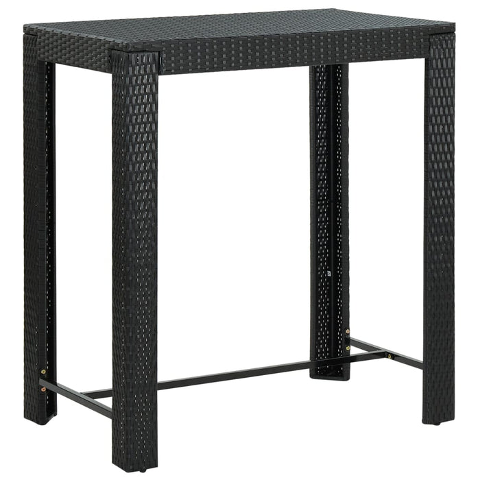Set bar exterior cu cotieră, 5 piese, negru, poliratan - WALTI WALTI