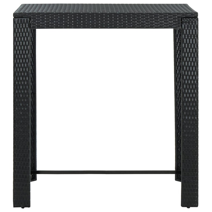 Set bar exterior cu cotieră, 5 piese, negru, poliratan - WALTI WALTI