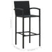 Set bar exterior cu cotieră, 5 piese, negru, poliratan - WALTI WALTI