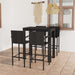 Set bar exterior cu cotieră, 5 piese, negru, poliratan - WALTI WALTI