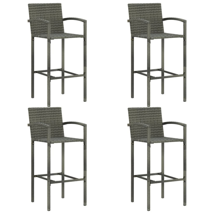 Set bar exterior cu cotieră, 5 piese, gri, poliratan - WALTI WALTI