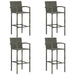 Set bar exterior cu cotieră, 5 piese, gri, poliratan - WALTI WALTI