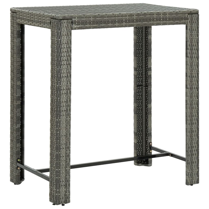 Set bar exterior cu cotieră, 5 piese, gri, poliratan - WALTI WALTI