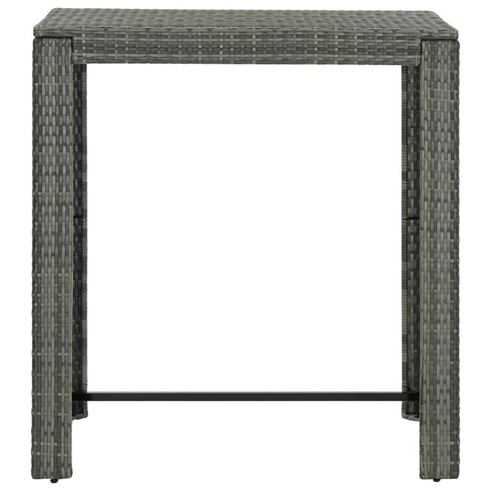 Set bar exterior cu cotieră, 5 piese, gri, poliratan - WALTI WALTI