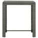 Set bar exterior cu cotieră, 5 piese, gri, poliratan - WALTI WALTI