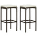 Set mobilier bar de grădină, cu perne, 3 piese, maro, poliratan - WALTI WALTI