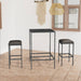 Set mobilier bar de grădină, cu perne, 3 piese, gri, poliratan - WALTI WALTI