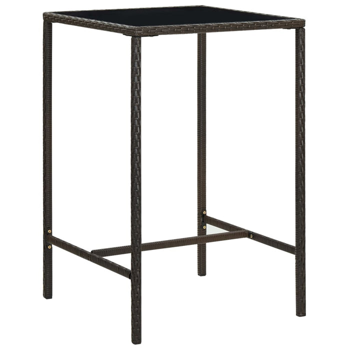 Set mobilier bar de grădină cu perne, 5 piese, maro, poliratan - WALTI WALTI
