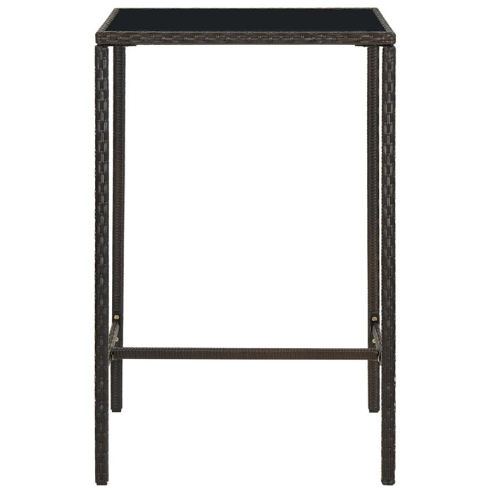 Set mobilier bar de grădină cu perne, 5 piese, maro, poliratan - WALTI WALTI