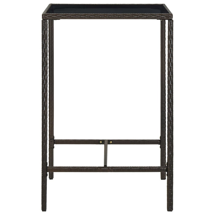 Set mobilier bar de grădină cu perne, 5 piese, maro, poliratan - WALTI WALTI