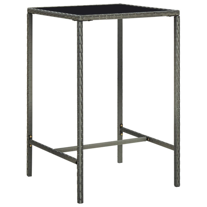 Set mobilier bar de grădină, cu perne, 5 piese, gri, poliratan - WALTI WALTI