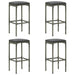 Set mobilier bar de grădină, cu perne, 5 piese, gri, poliratan - WALTI WALTI