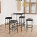Set mobilier bar de grădină, cu perne, 5 piese, gri, poliratan - WALTI WALTI