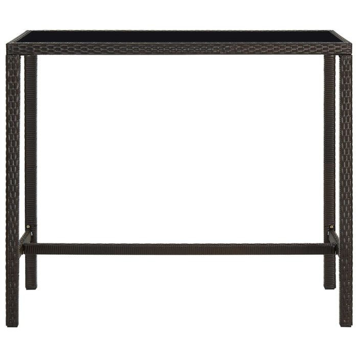 Set mobilier bar de grădină cu perne, 7 piese, maro, poliratan WALTI