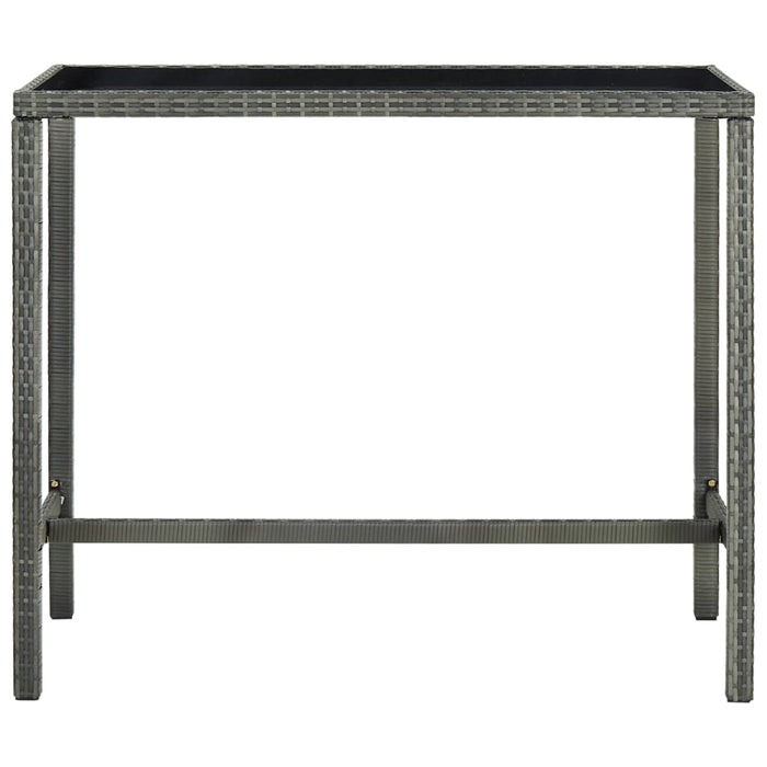 Set mobilier bar de grădină cu perne, 5 piese, gri, poliratan - WALTI WALTI