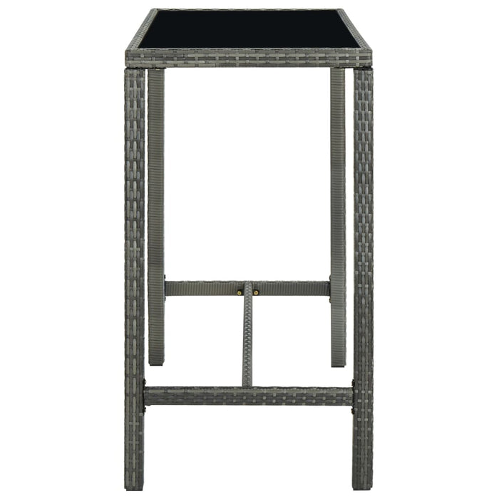 Set mobilier bar de grădină cu perne, 5 piese, gri, poliratan - WALTI WALTI