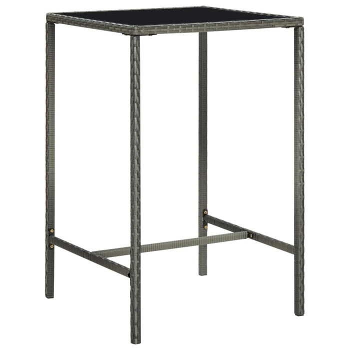 Set mobilier bar de grădină, 3 piese, gri, poliratan - WALTI WALTI