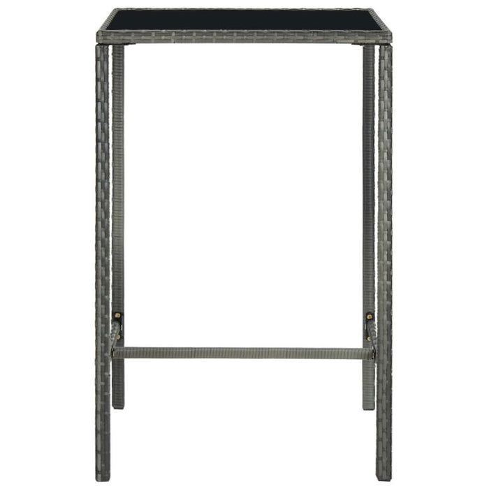 Set mobilier bar de grădină, 3 piese, gri, poliratan - WALTI WALTI