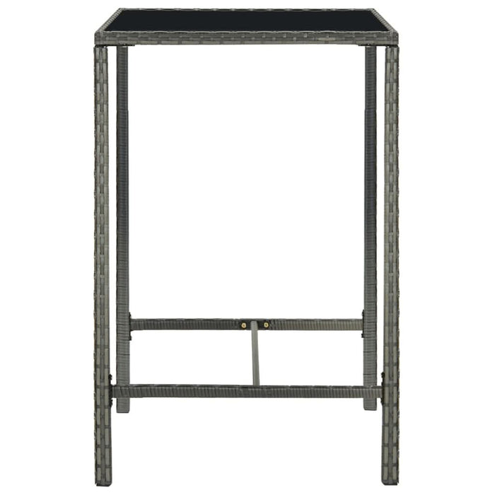 Set mobilier bar de grădină, 3 piese, gri, poliratan - WALTI WALTI