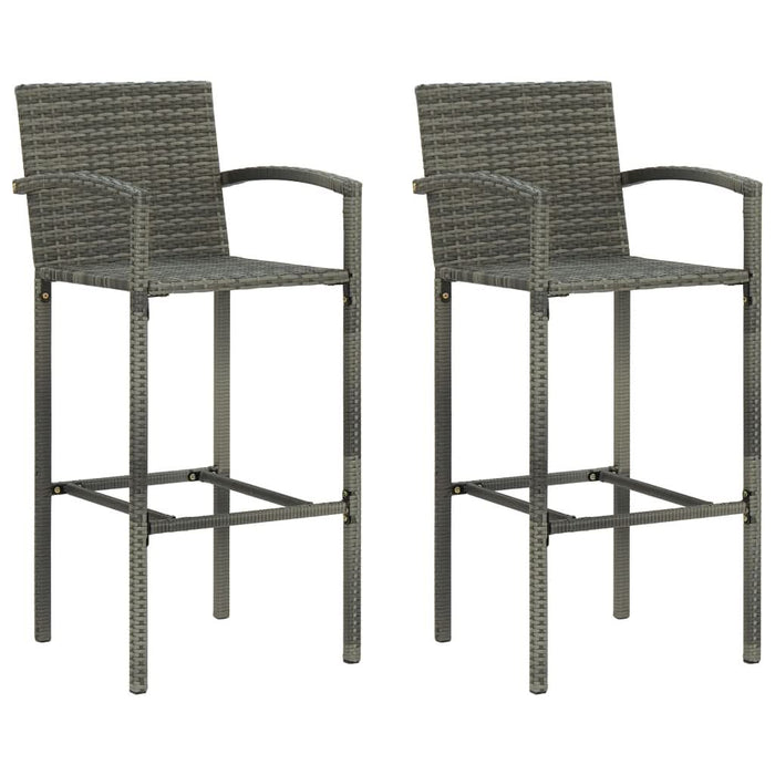 Set mobilier bar de grădină, 3 piese, gri, poliratan - WALTI WALTI