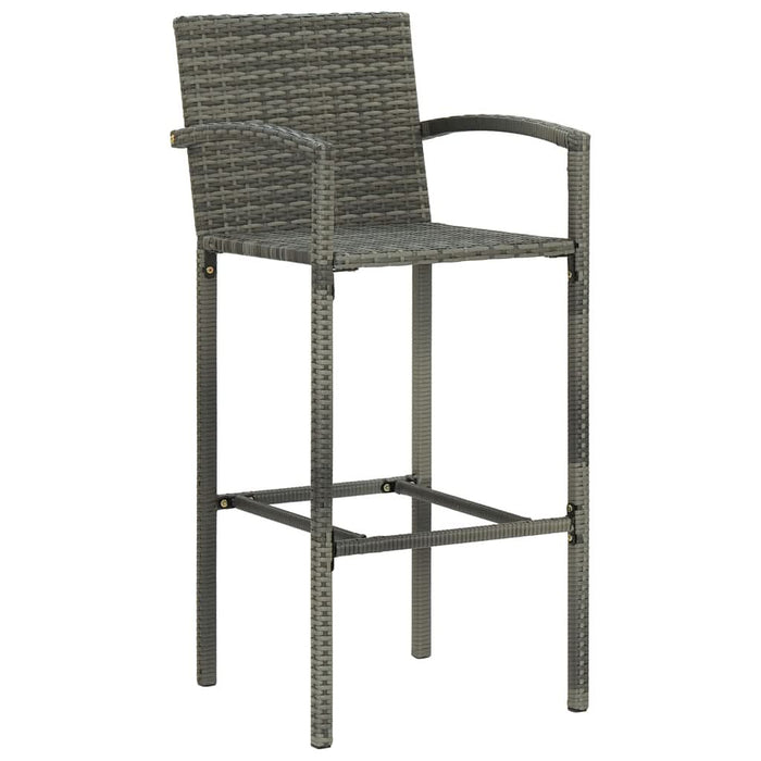 Set mobilier bar de grădină, 3 piese, gri, poliratan - WALTI WALTI