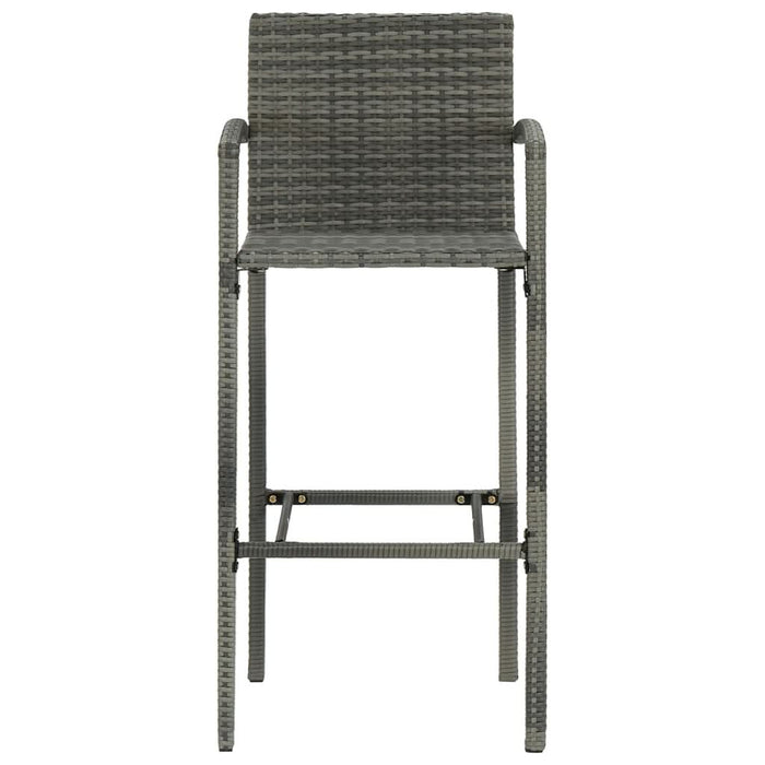 Set mobilier bar de grădină, 3 piese, gri, poliratan - WALTI WALTI