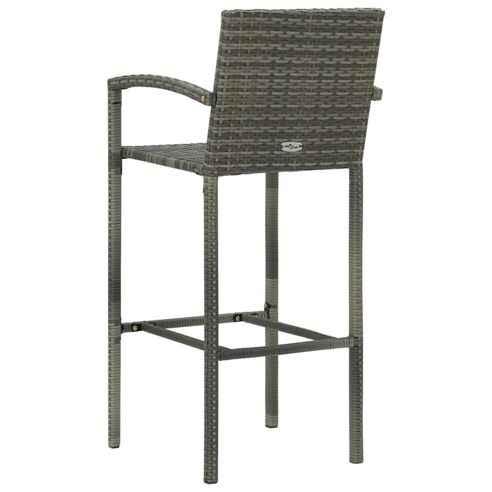 Set mobilier bar de grădină, 3 piese, gri, poliratan - WALTI WALTI