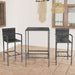 Set mobilier bar de grădină, 3 piese, gri, poliratan - WALTI WALTI