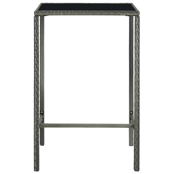 Set mobilier bar de grădină, 5 piese, gri, poliratan - WALTI WALTI
