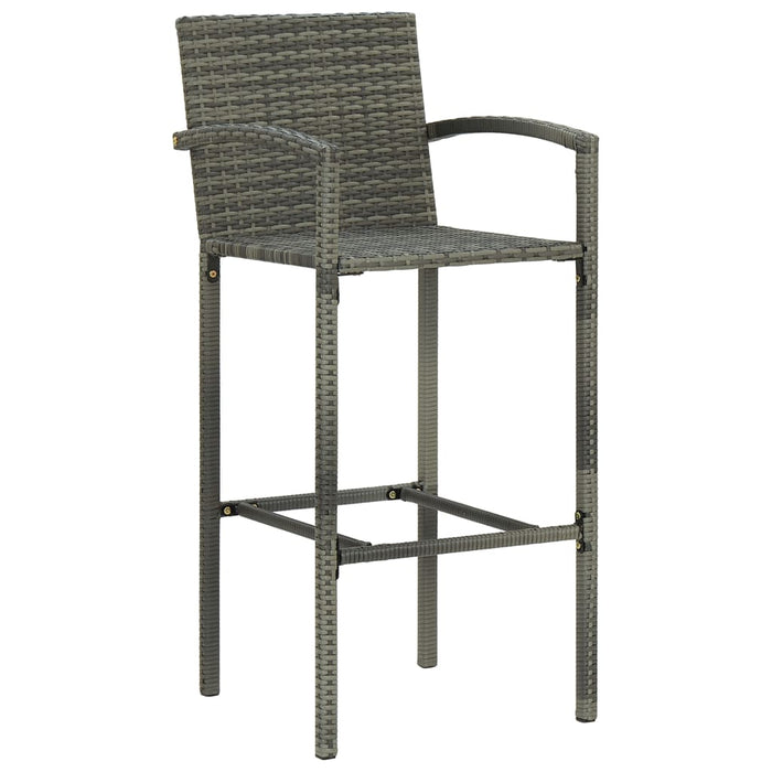 Set mobilier bar de grădină, 5 piese, gri, poliratan - WALTI WALTI