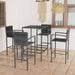 Set mobilier bar de grădină, 5 piese, gri, poliratan - WALTI WALTI