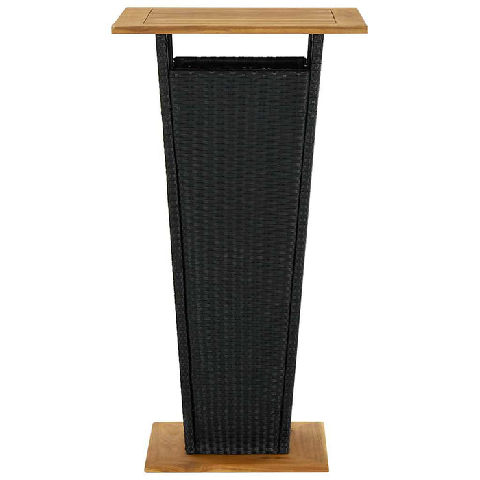 Set mobilier bar de grădină cu perne, 5 piese, negru, poliratan WALTI