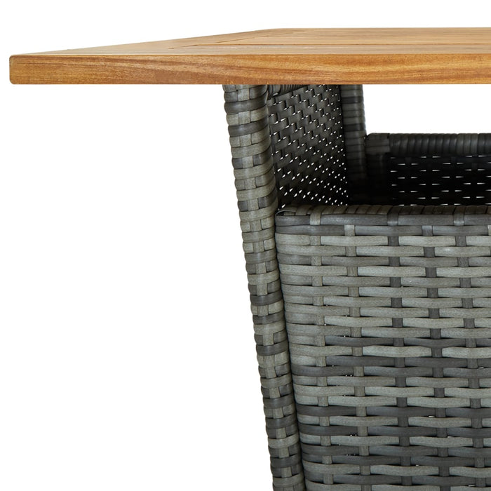 Set mobilier bar de grădină cu perne, 5 piese, gri, poliratan - WALTI WALTI